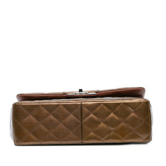 Jumbo Classic Metallic Patent Double Flap