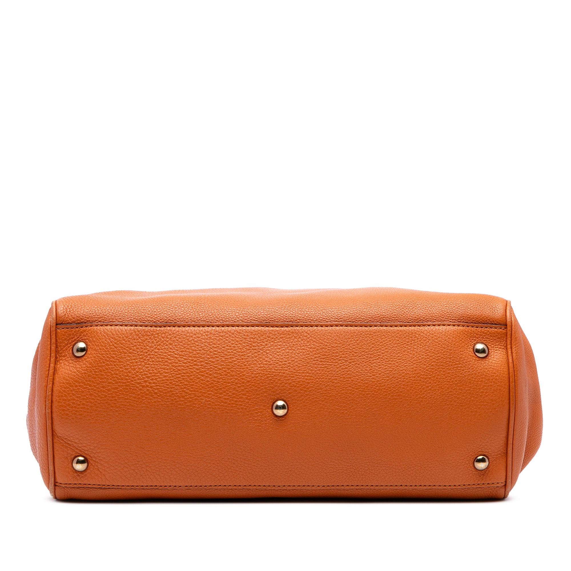 Medium Calfskin Bamboo Shopper Satchel