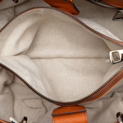 Medium Calfskin Bamboo Shopper Satchel