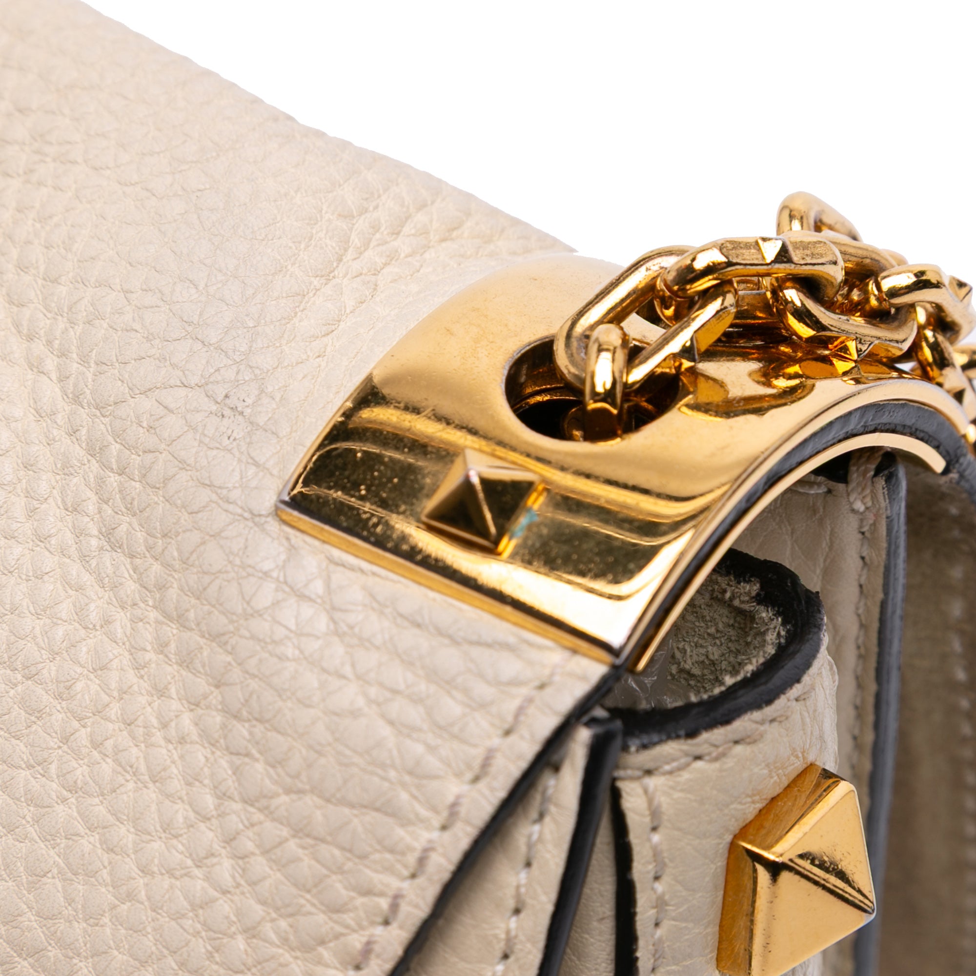 Calfskin B Rockstud Chain Shoulder Bag