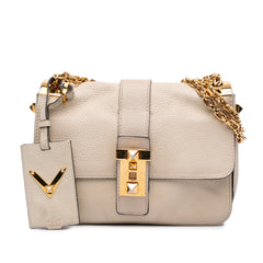 Calfskin B Rockstud Chain Shoulder Bag