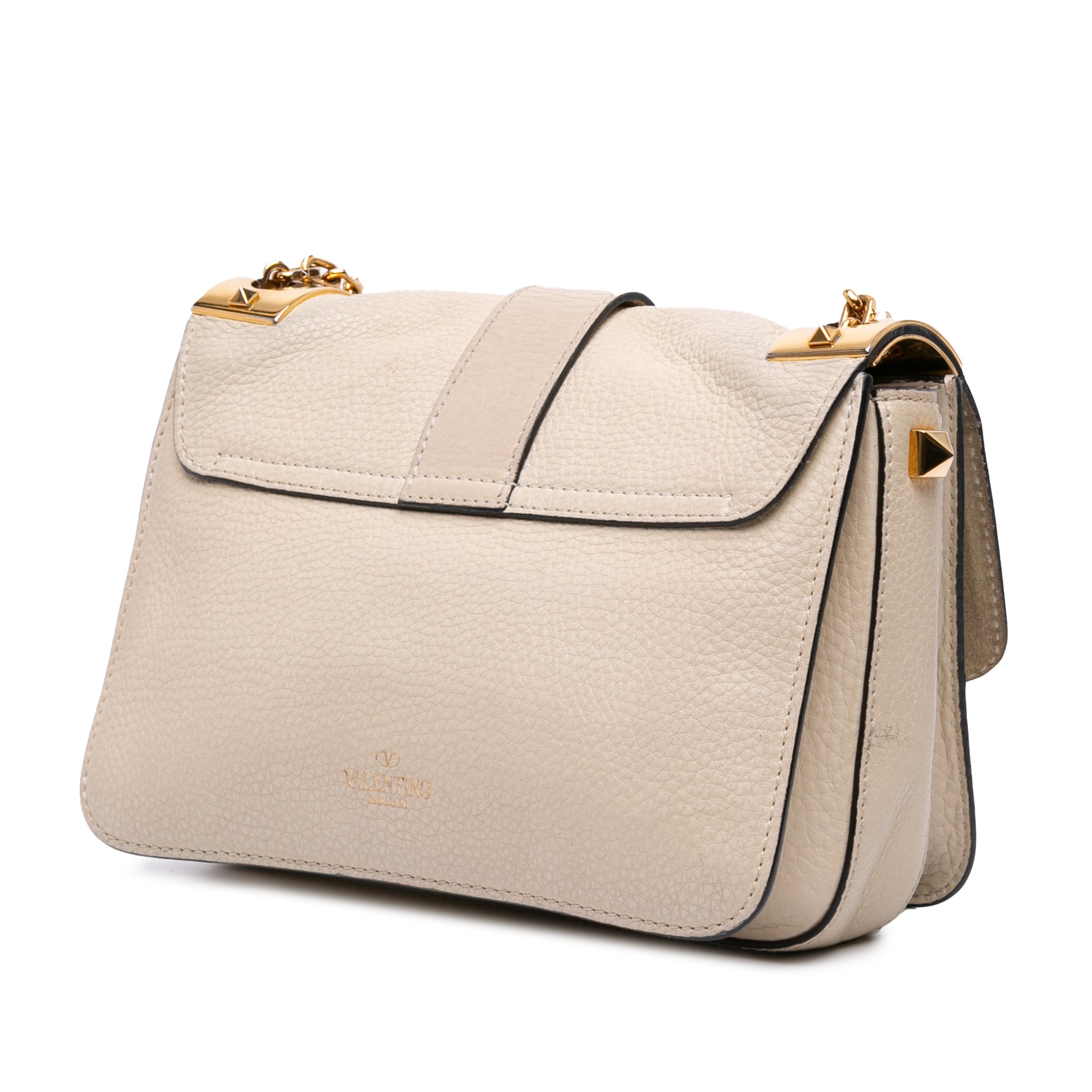 Calfskin B Rockstud Chain Shoulder Bag
