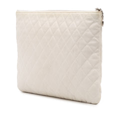 Large Quilted Printed Canvas Coco Cuba Libre O Case Clutch