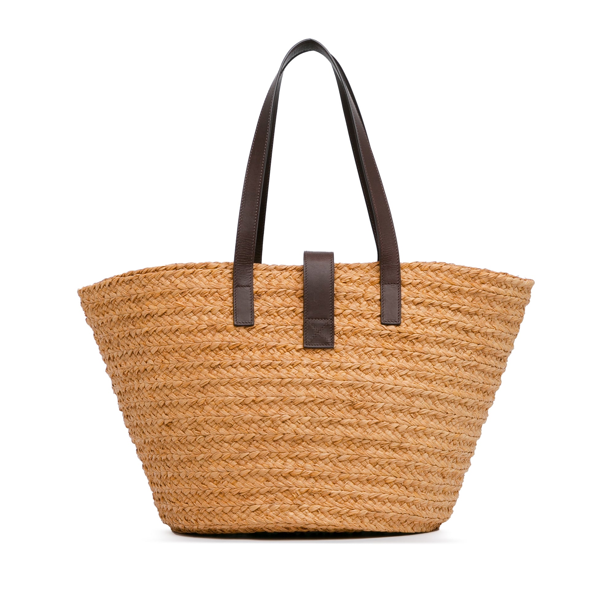 Medium Raffia Celtic Buckle Panier Tote