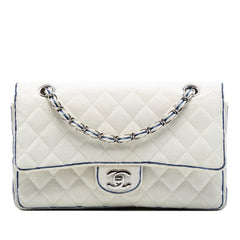 Medium Classic Printed Grosgrain Double Flap