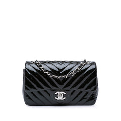 Mini Rectangular Classic Chevron Patent Single Flap