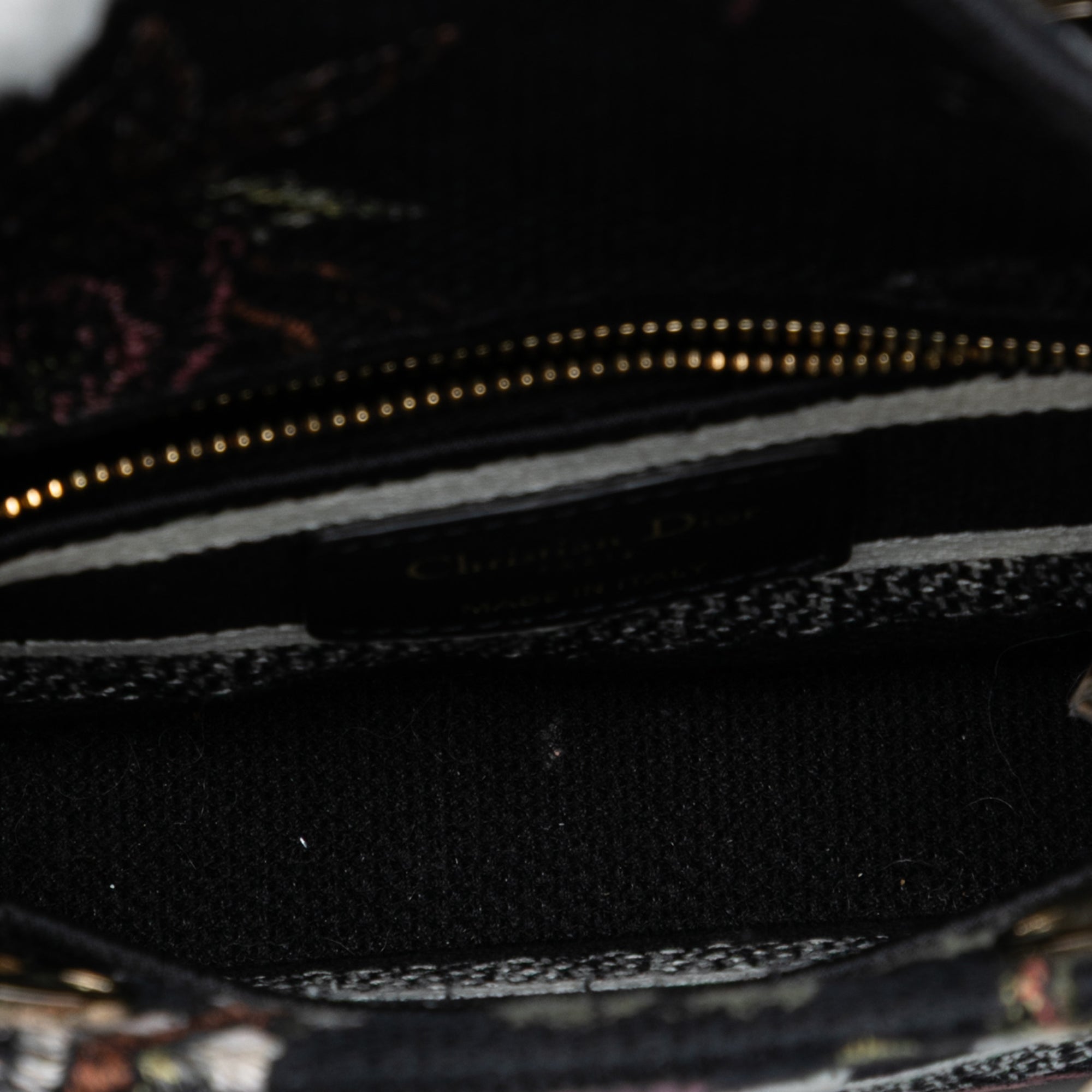 Mini Embroidered Canvas Mille Fleurs Lady D Lite