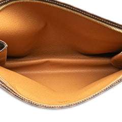 Macadam Coated Canvas Clutch
