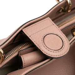 Medium Calfskin Bamboo Shopper Satchel