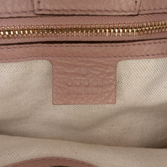 Medium Calfskin Bamboo Shopper Satchel