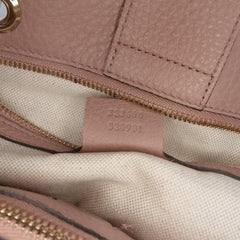 Medium Calfskin Bamboo Shopper Satchel