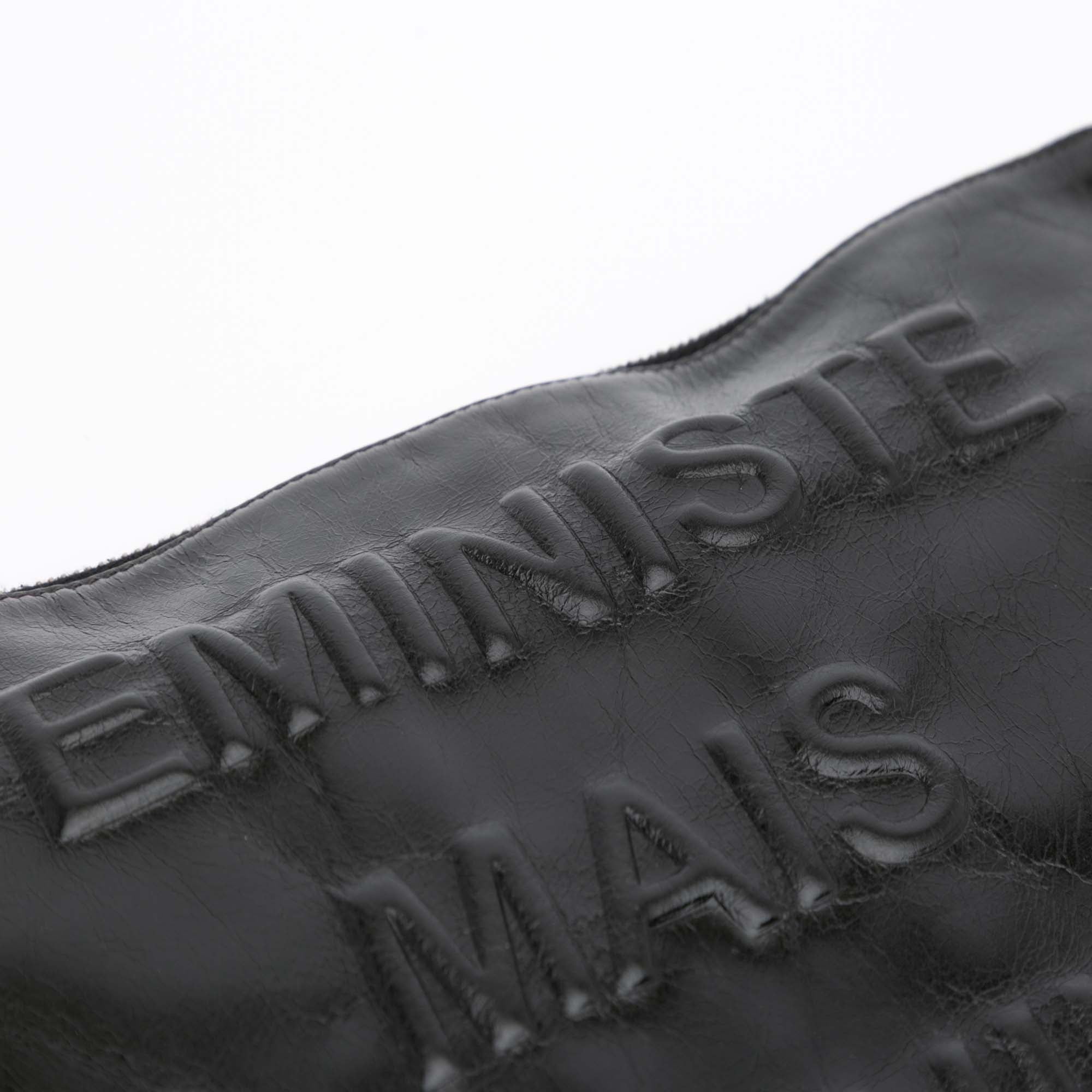 Large Calfskin Feministe Maize Feminine Pouch