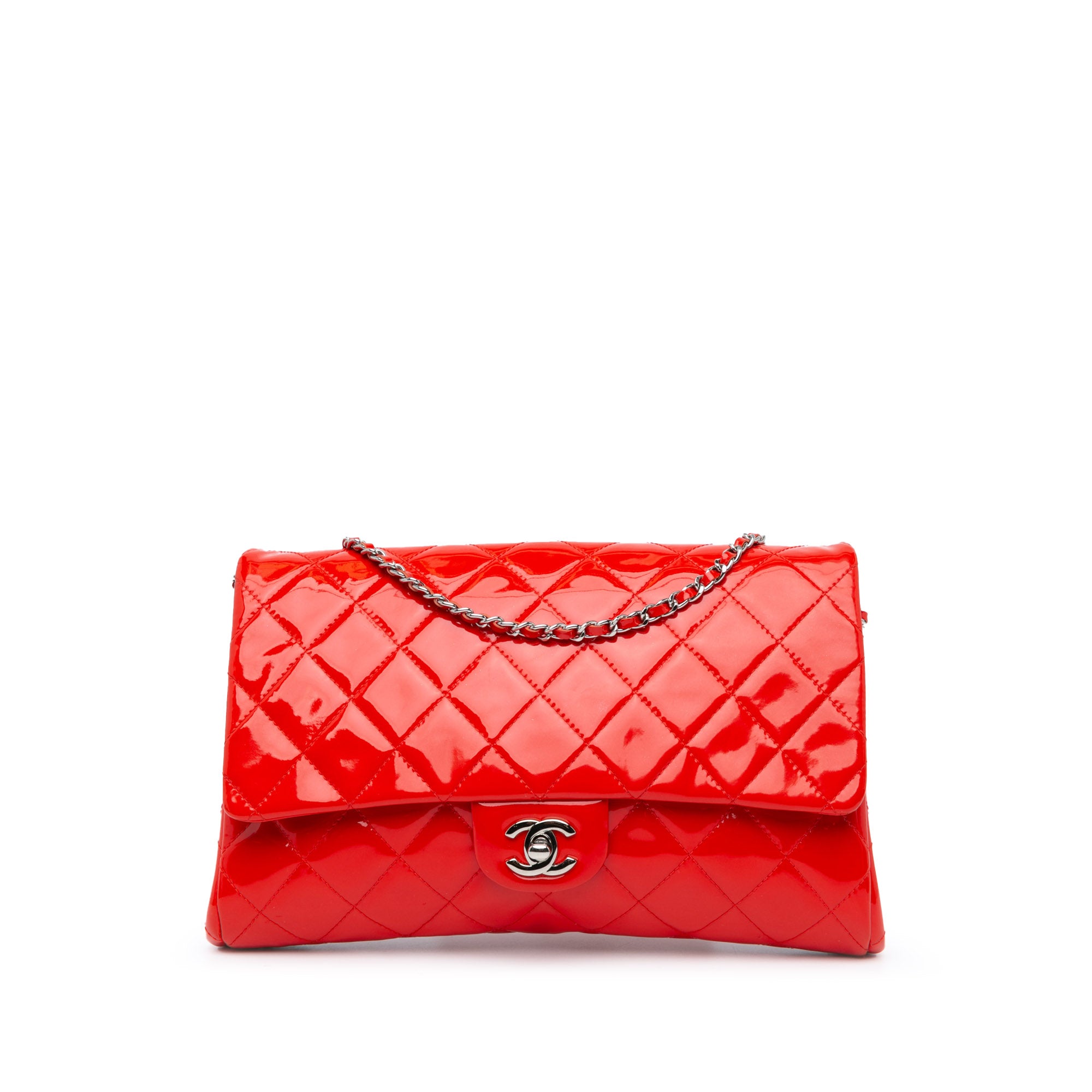 Quilted Patent New Clutch With Chain