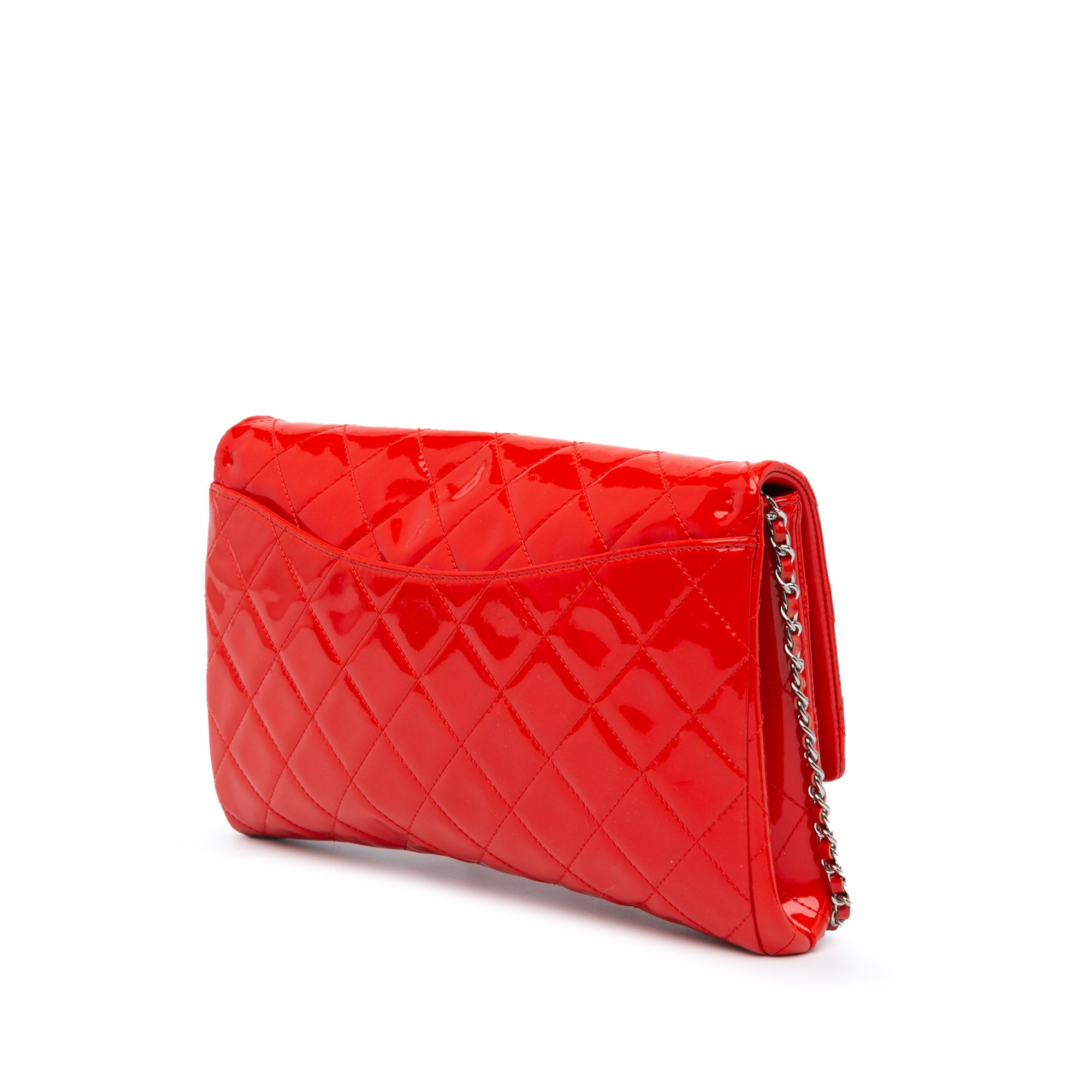 Quilted Patent New Clutch With Chain