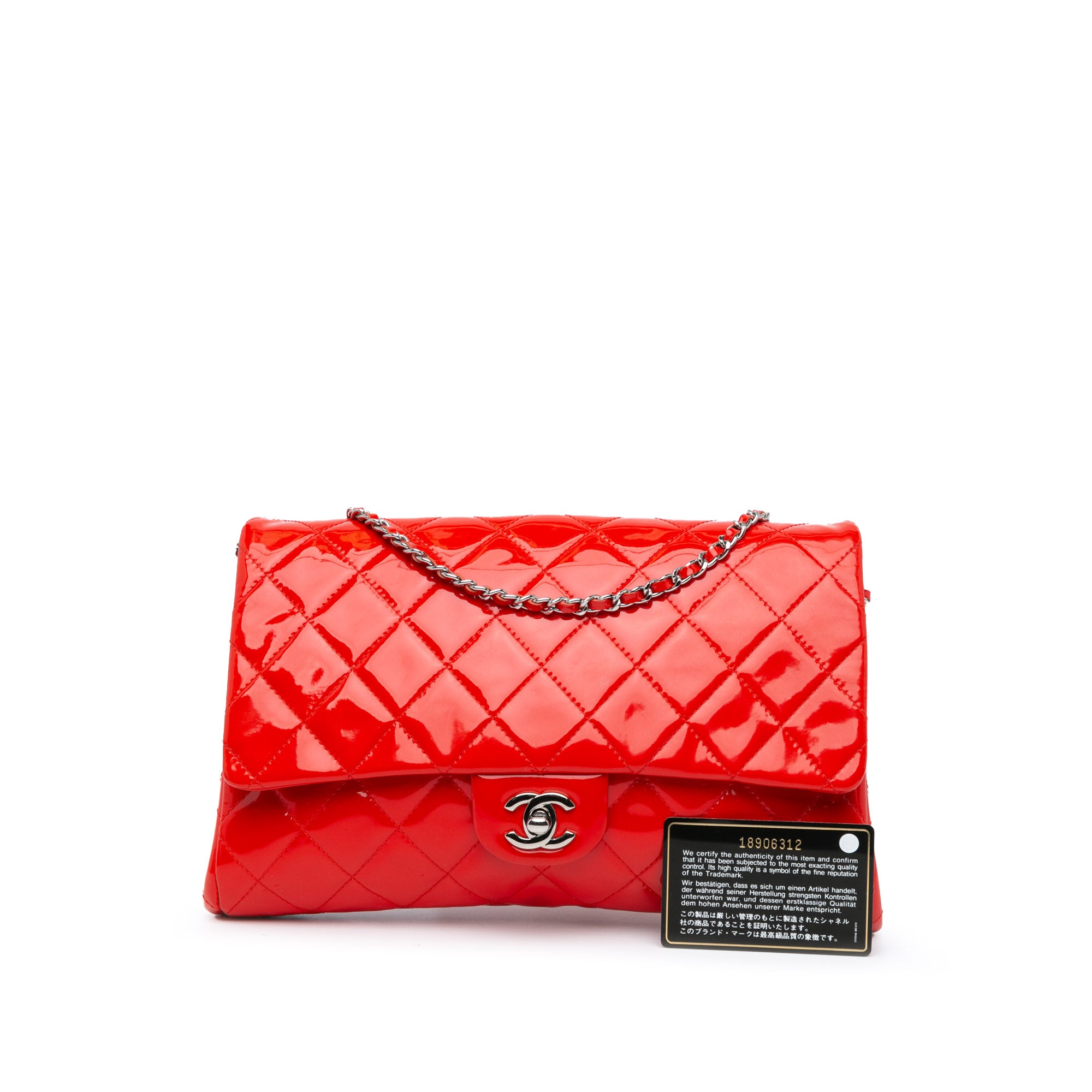 Quilted Patent New Clutch With Chain