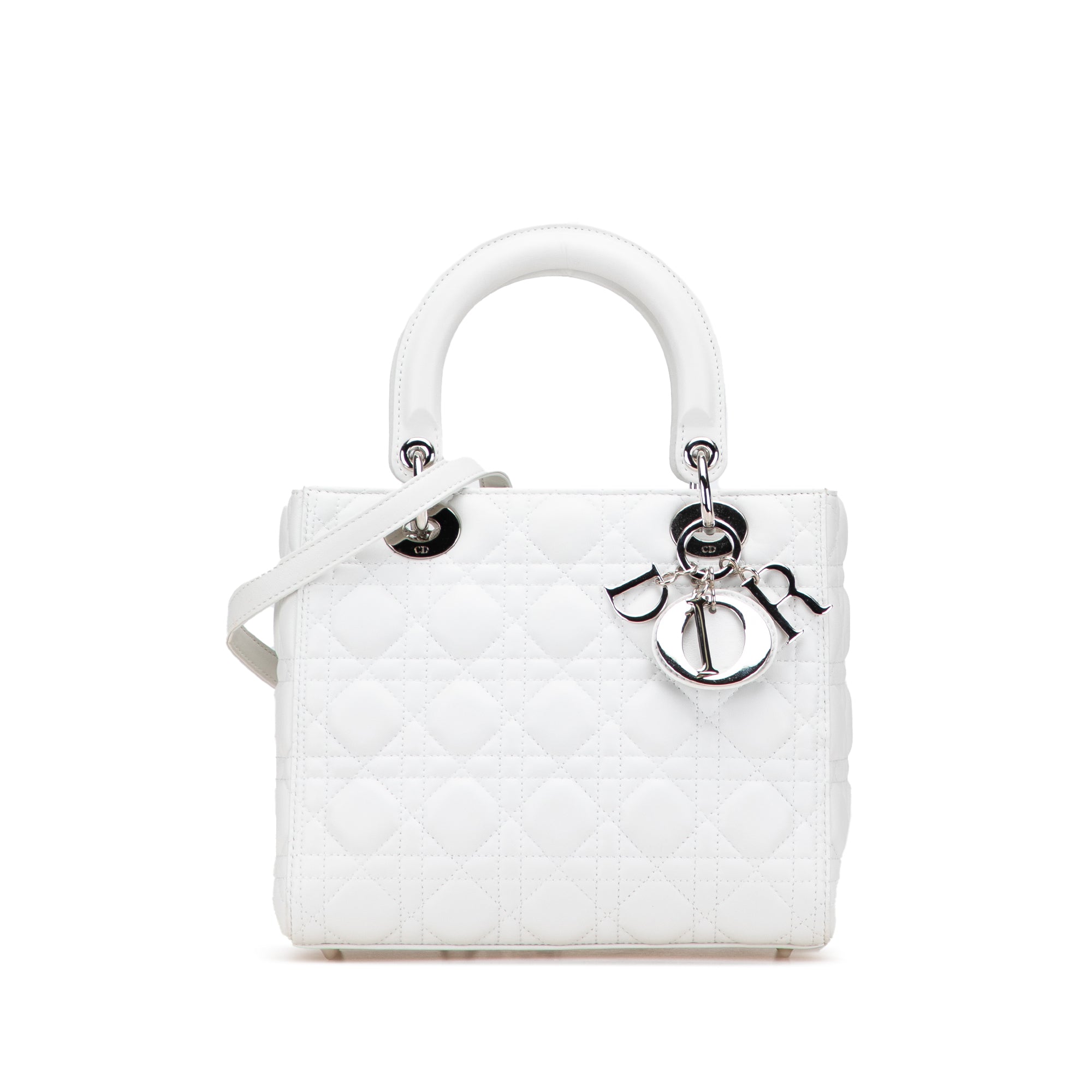 Medium Lambskin Cannage Lady Dior