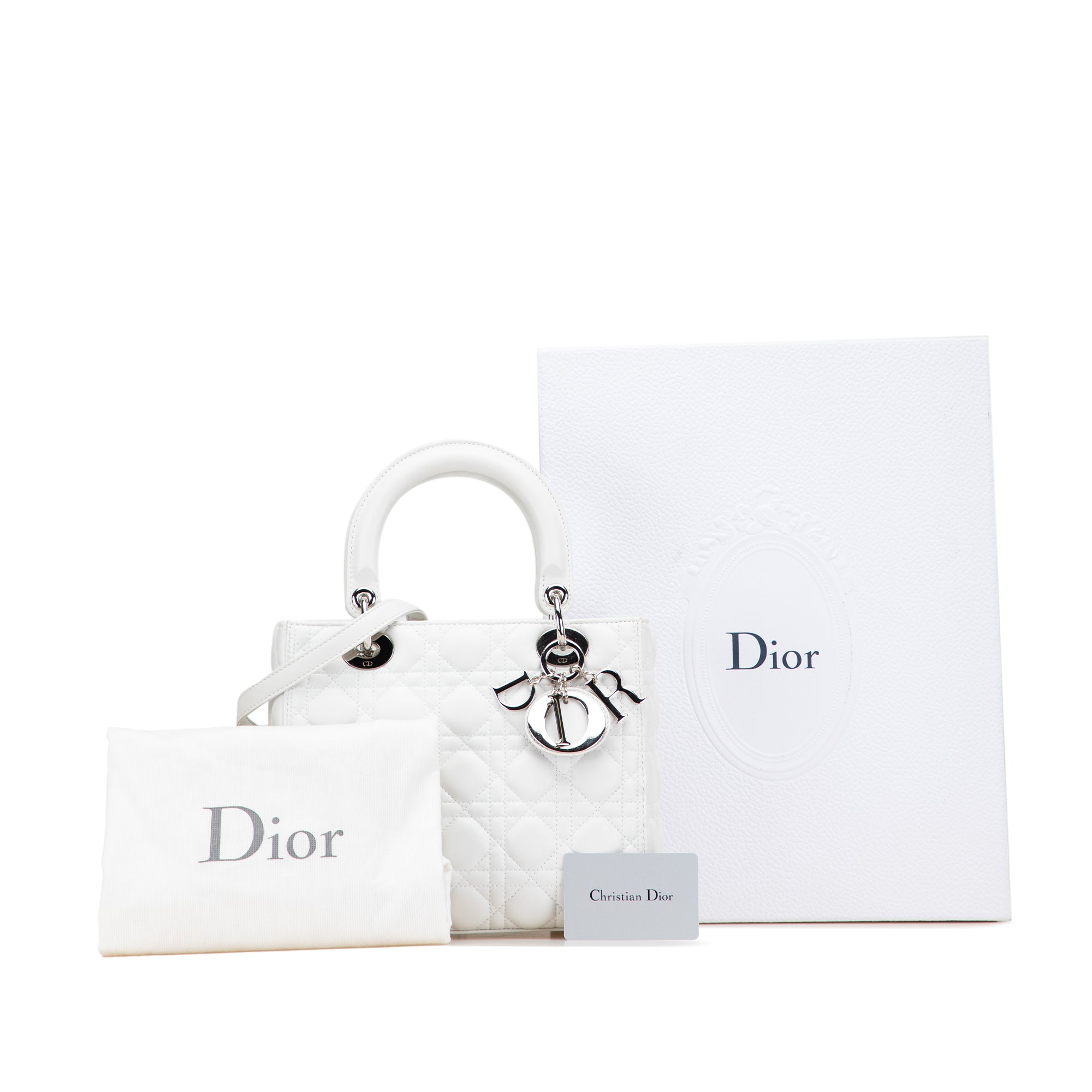 Medium Lambskin Cannage Lady Dior