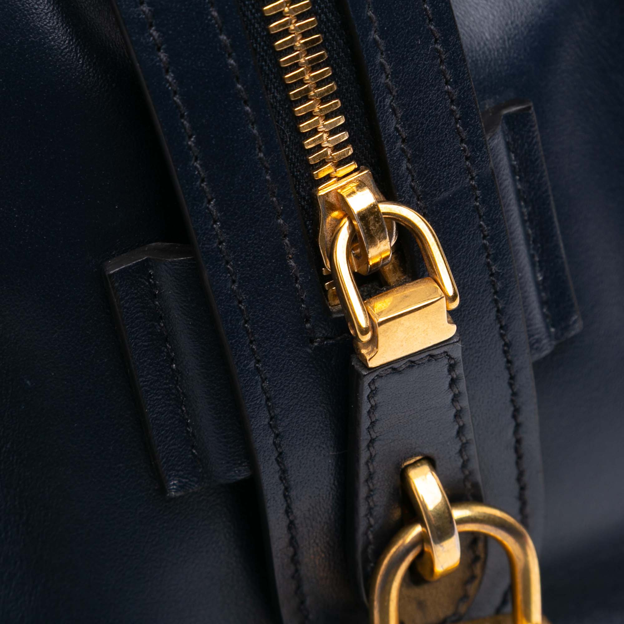 Medium Saffiano Trimmed City Calf Greca Esplanade Satchel