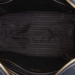 Medium Saffiano Trimmed City Calf Greca Esplanade Satchel
