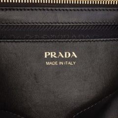 Medium Saffiano Trimmed City Calf Greca Esplanade Satchel