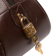 Calfskin Double Saddle Bowler Bag