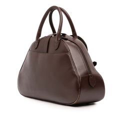 Calfskin Double Saddle Bowler Bag
