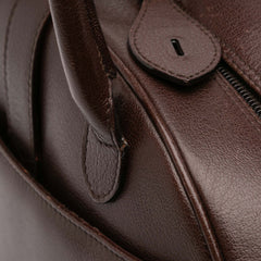 Calfskin Double Saddle Bowler Bag