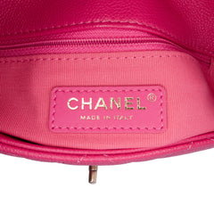 Small Quilted Caviar Chain Melody Flap
