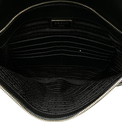 Saffiano Trimmed Tessuto Clutch_4