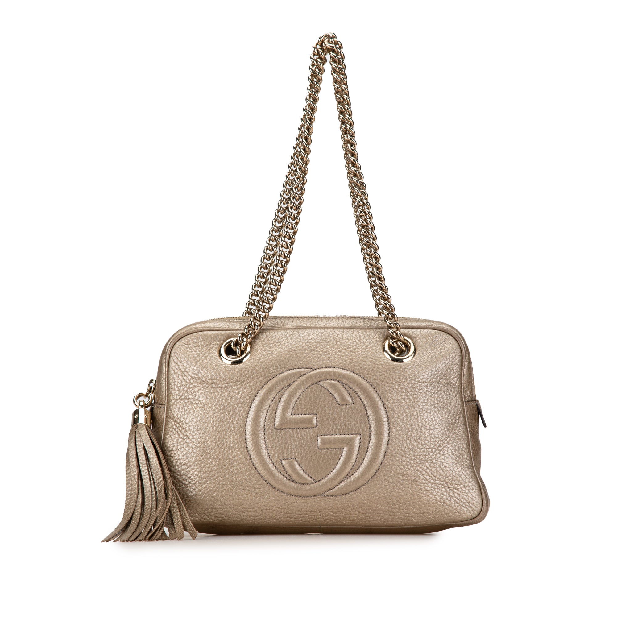 Leather Soho Chain Zip Shoulder Bag