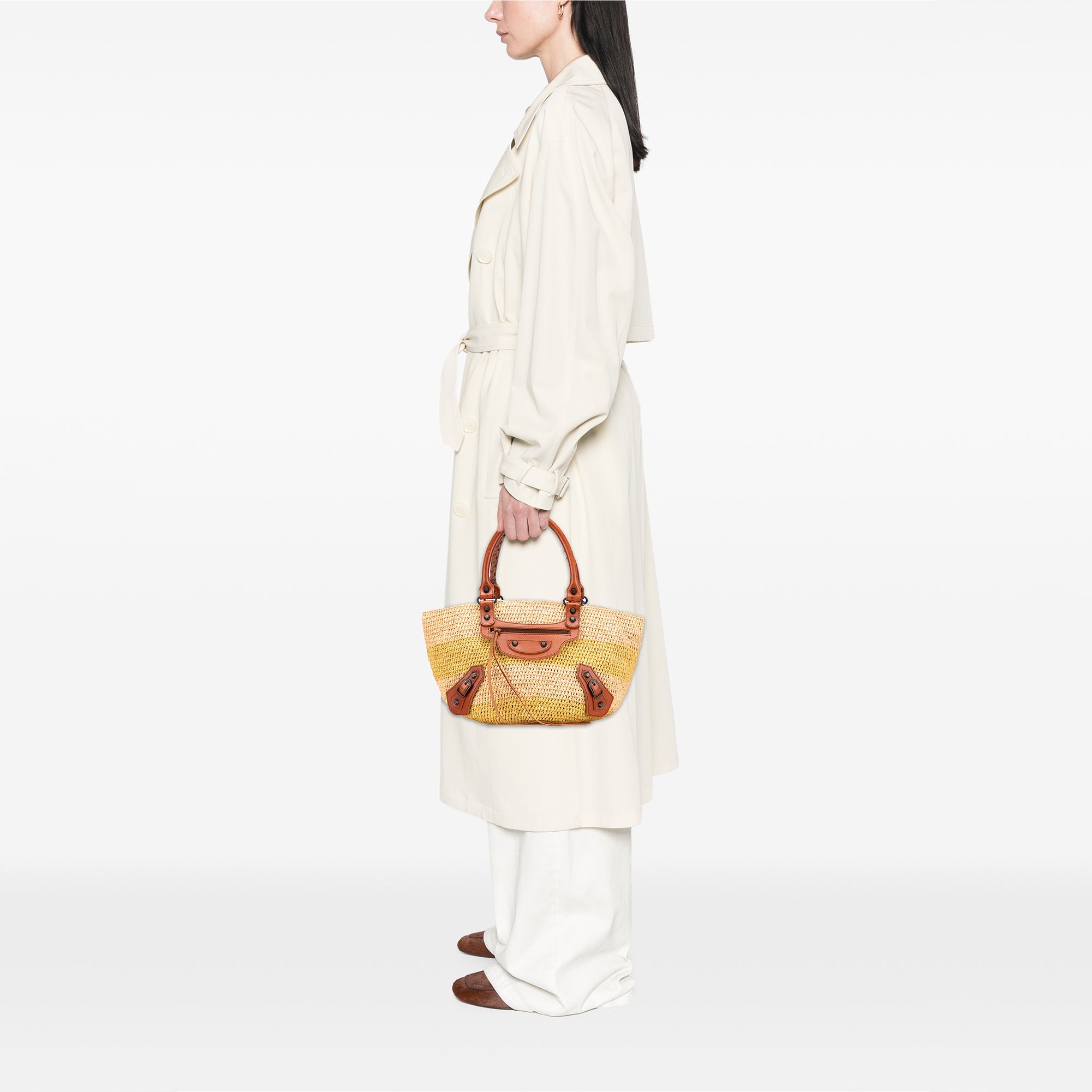 Raffia Motocross Classic Panier Basket Tote