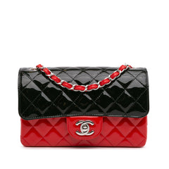 Mini Rectangular Bicolor Patent Single Flap