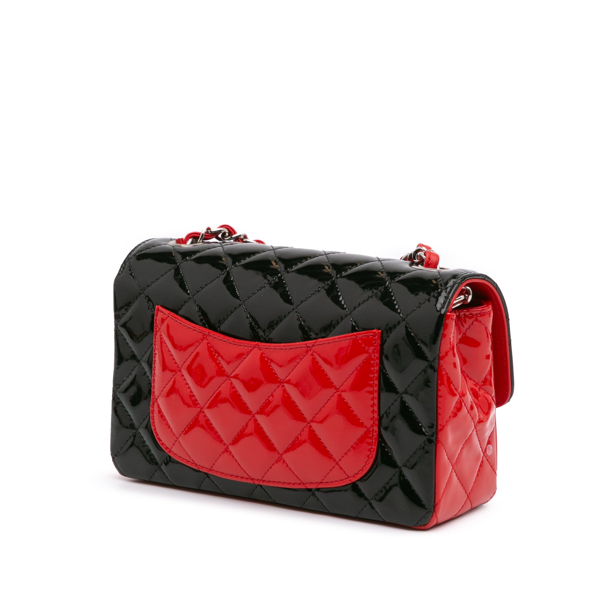 Mini Rectangular Bicolor Patent Single Flap