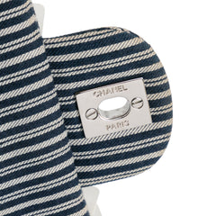 Medium Classic Canvas Sequin Stripes Double Flap