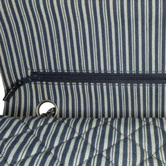 Medium Classic Canvas Sequin Stripes Double Flap