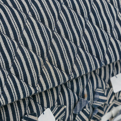 Medium Classic Canvas Sequin Stripes Double Flap