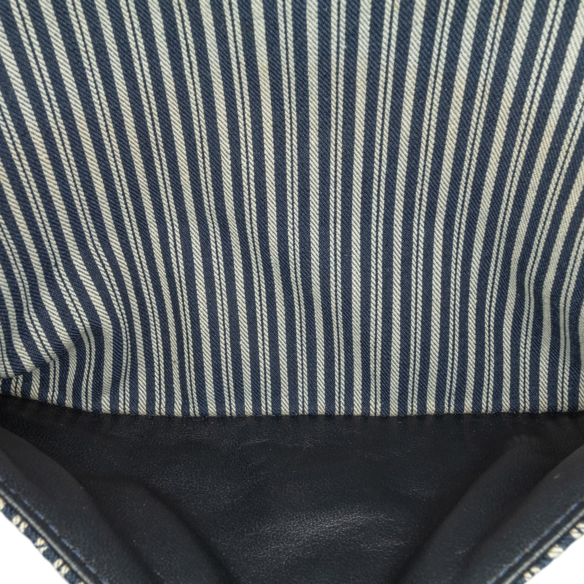 Medium Classic Canvas Sequin Stripes Double Flap