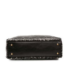 CC Quilted Calfskin Tweedy Shopping Tote