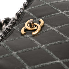 CC Quilted Calfskin Tweedy Shopping Tote