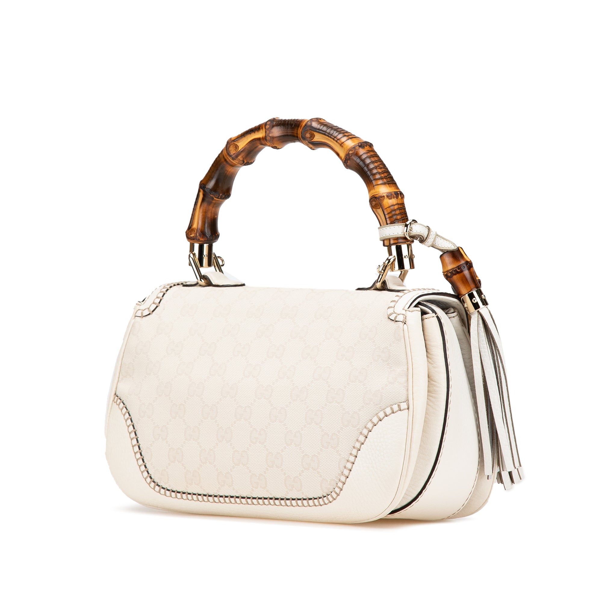 Medium GG Canvas New Bamboo Satchel