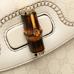Medium GG Canvas New Bamboo Satchel