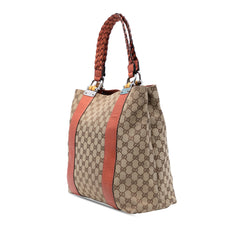 Large GG Canvas Bamboo Libeccio Tote
