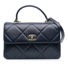 Medium Lambskin Trendy CC Top Handle Bag