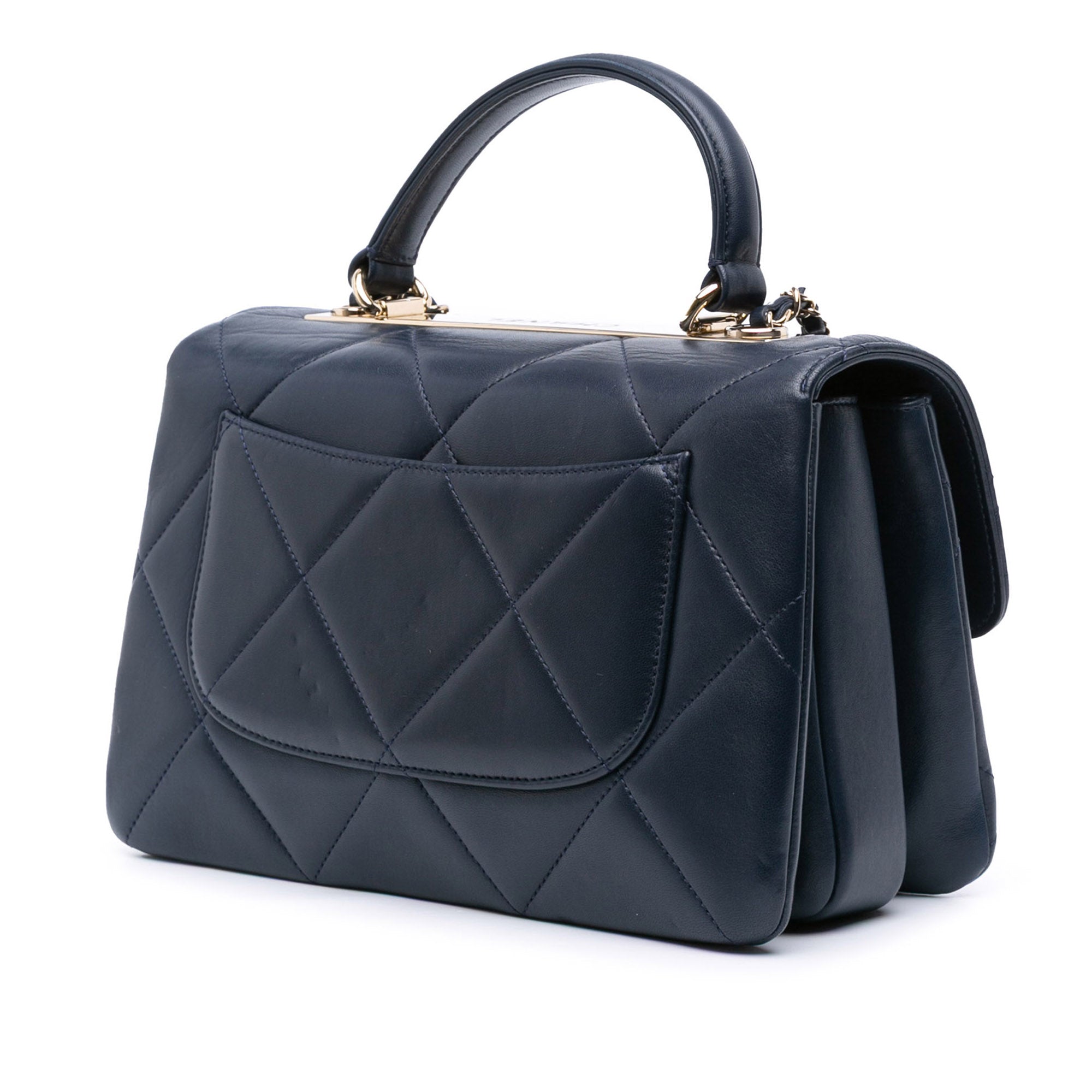 Medium Lambskin Trendy CC Top Handle Bag