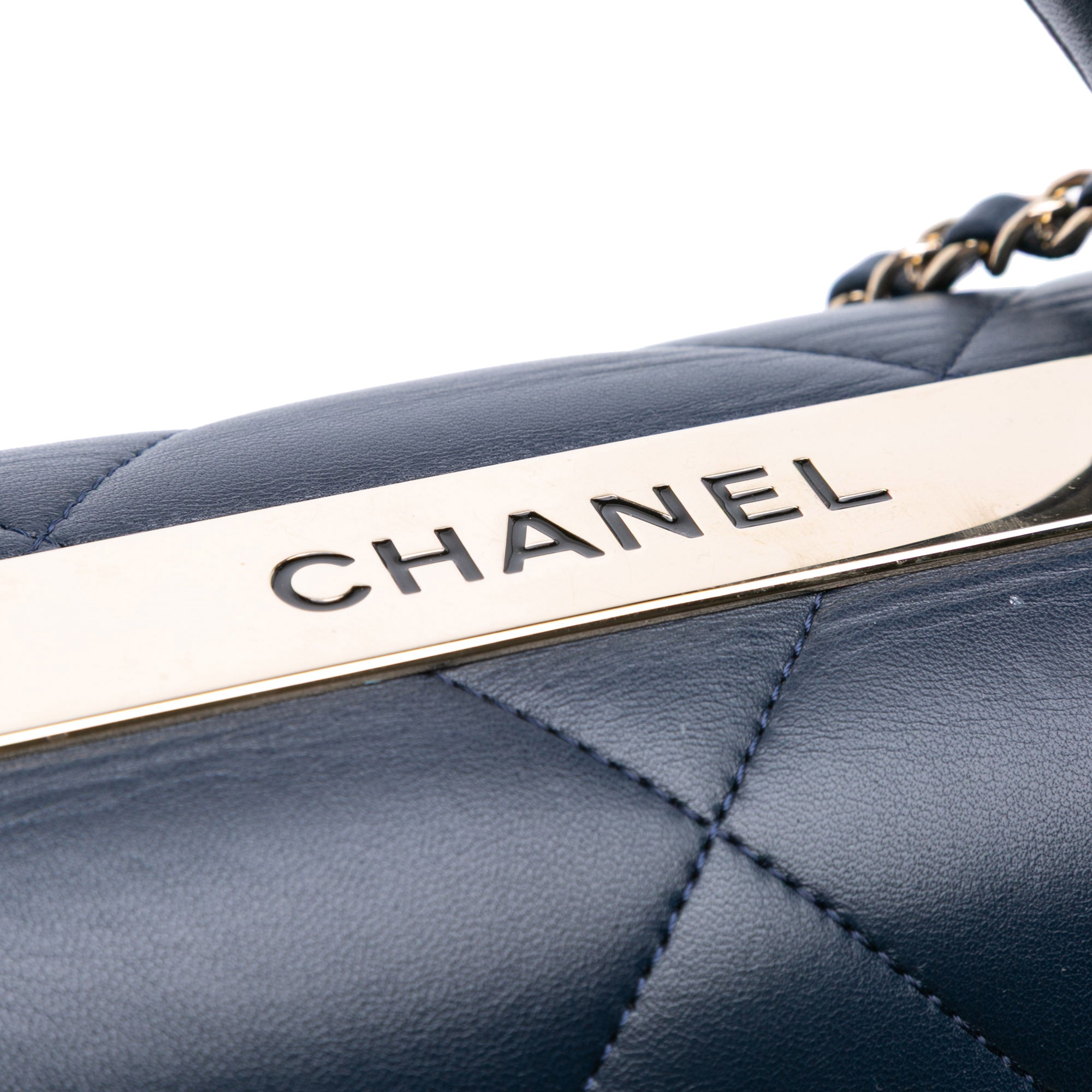 Medium Lambskin Trendy CC Top Handle Bag