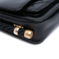 Crumpled Calfskin En Vogue Rope Flap