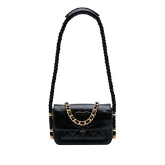 Crumpled Calfskin En Vogue Rope Flap