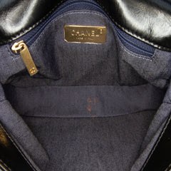 Crumpled Calfskin En Vogue Rope Flap