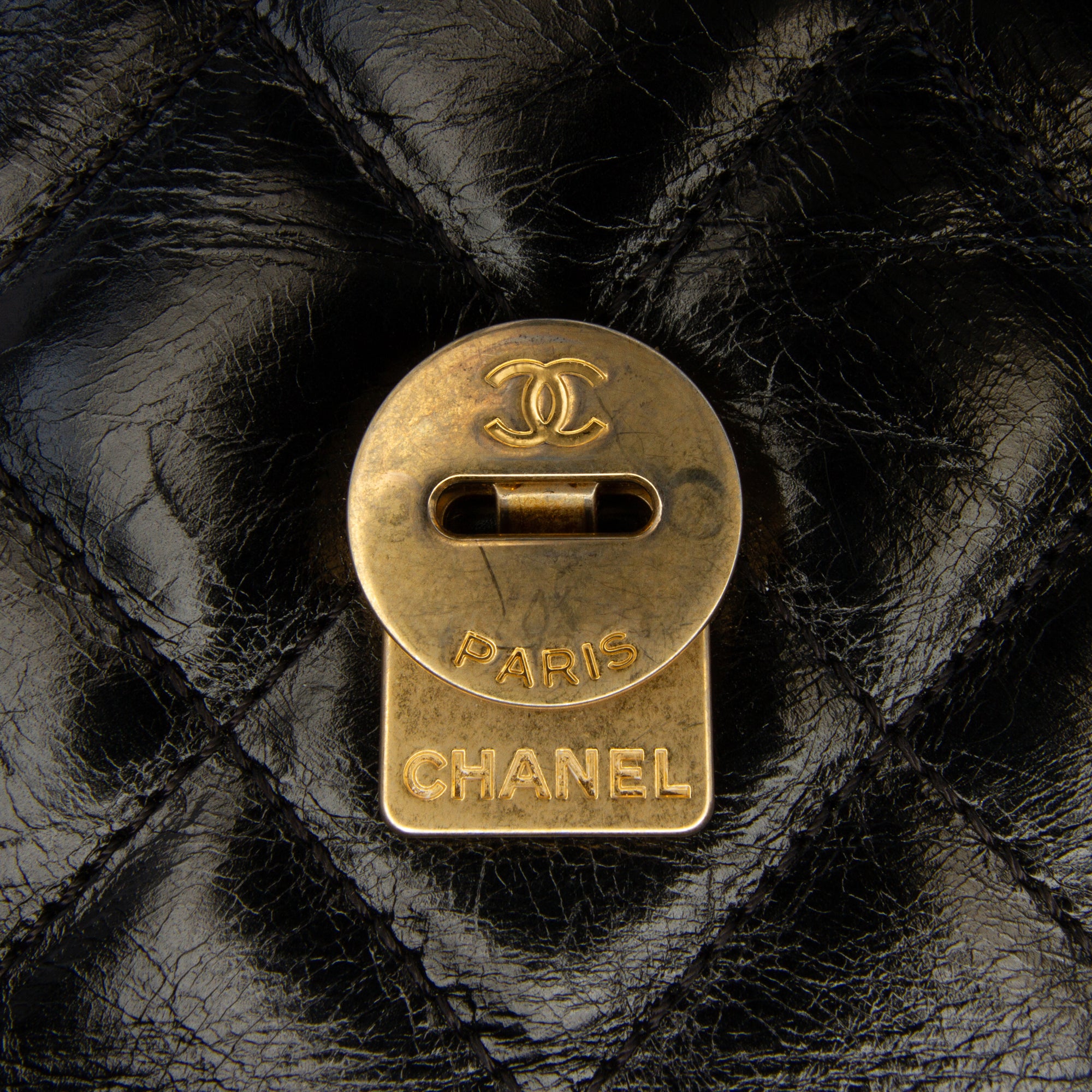 Crumpled Calfskin En Vogue Rope Flap