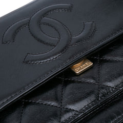 Crumpled Calfskin En Vogue Rope Flap